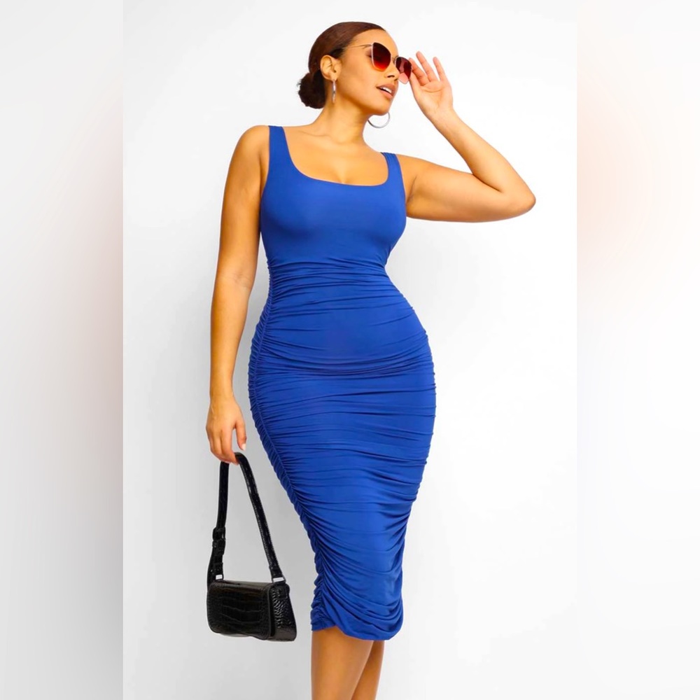 SHAPELLX Built-In 360° Tank Ruched Shaper Dress M